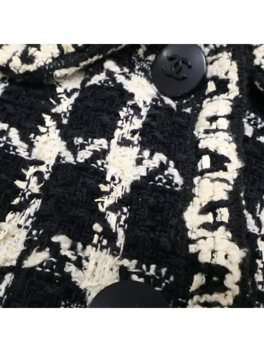 Chanel CC Logo Button Tweed Jacket 38